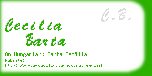 cecilia barta business card